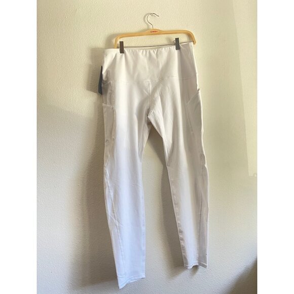 NWT Ododos White 7/8 Leggings with pockets Size 2x - Picture 1 of 10